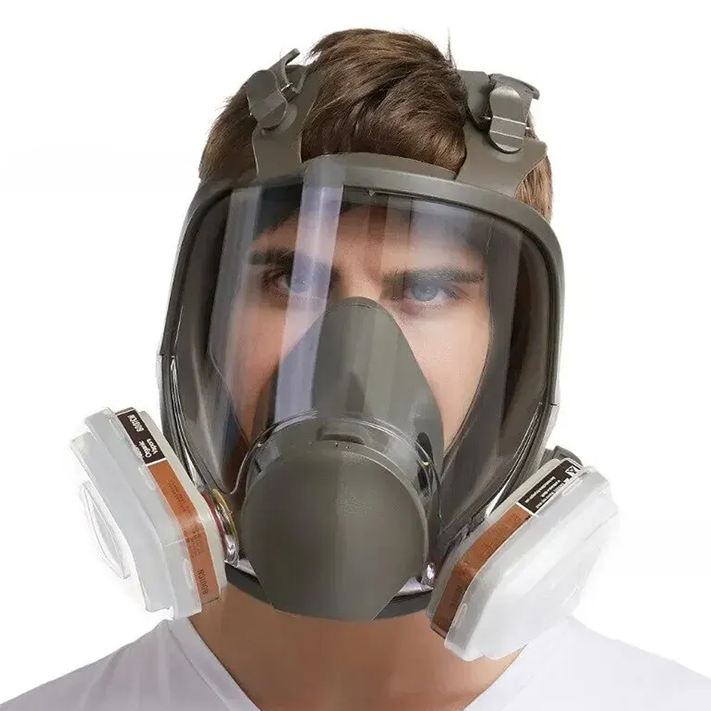 6800 Anti-Fog Gas Mask Industr - Dust Mask Construction ulasan dan harga