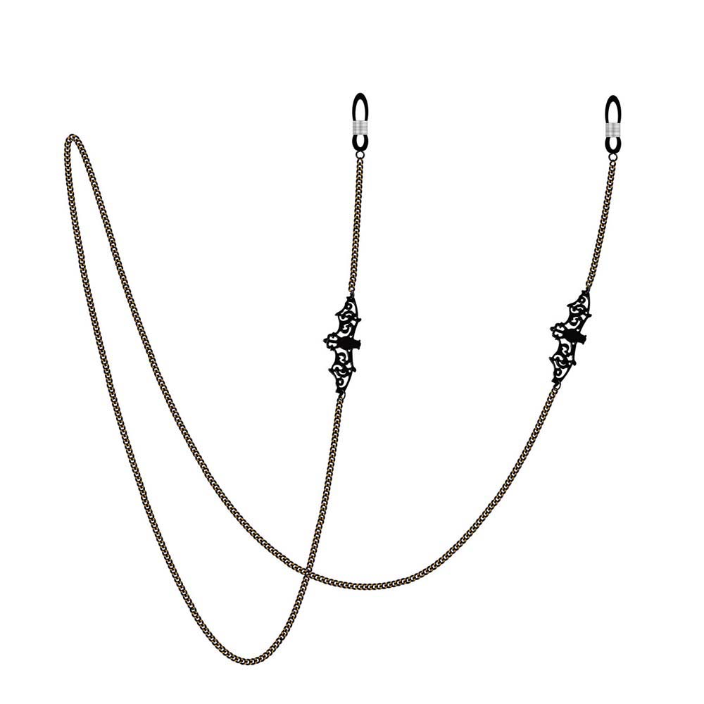 Non-slip Trendy Hollow Black B - Mask Chain Holder ulasan dan harga