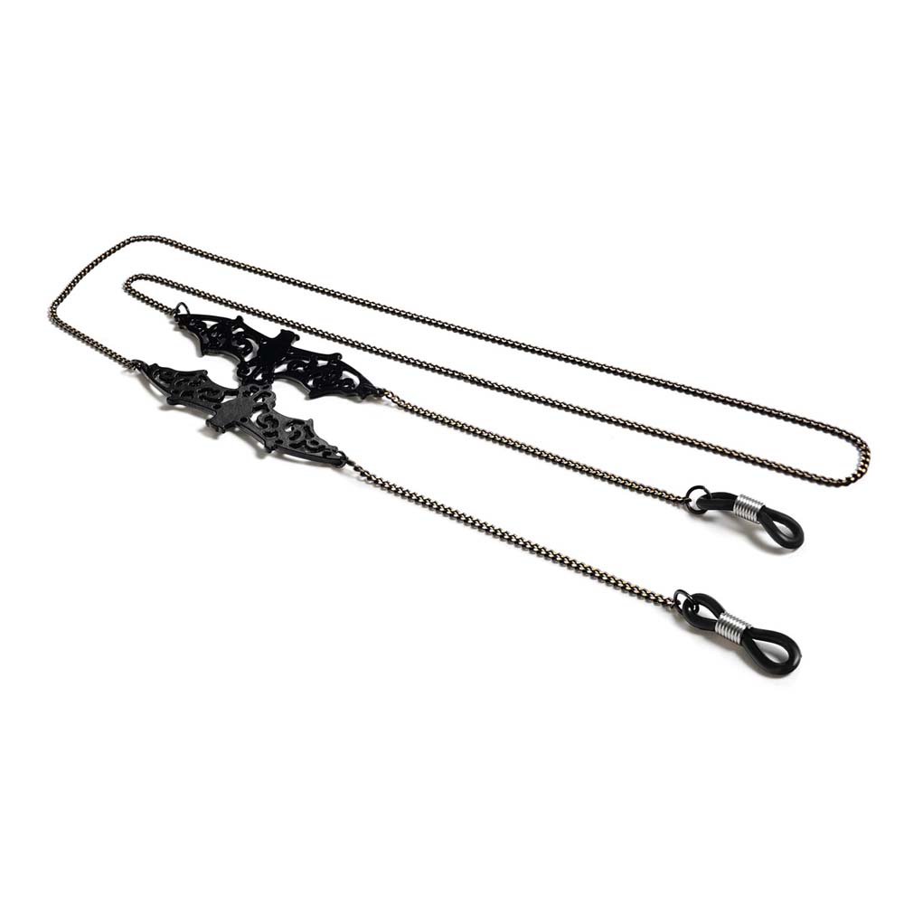 Non-slip Trendy Hollow Black B - Mask Chain Holder ulasan dan harga