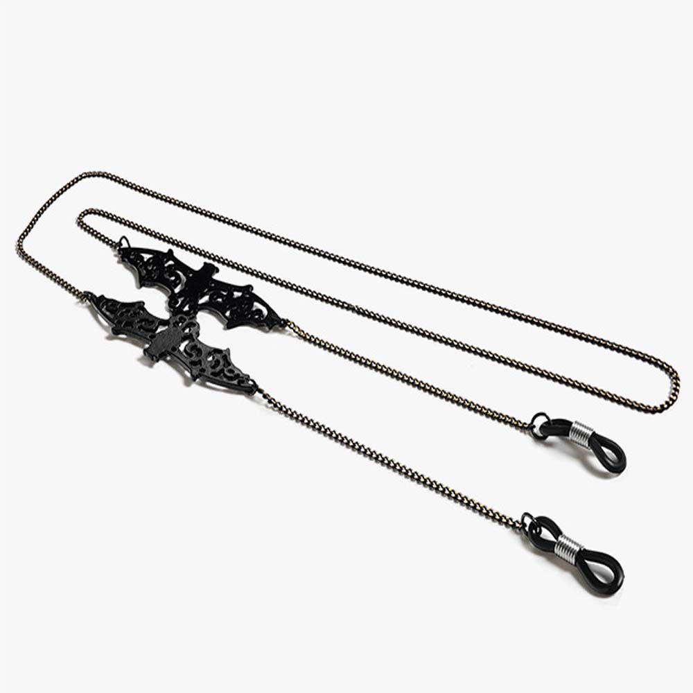 Non-slip Trendy Hollow Black B - Mask Chain Holder ulasan dan harga
