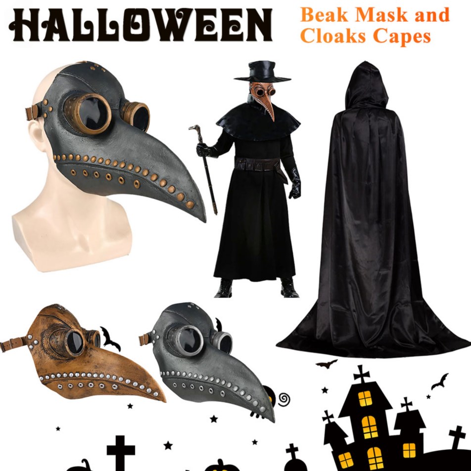 New Halloween Mask and Cloak S - Disposable Surgical Mask ulasan dan harga
