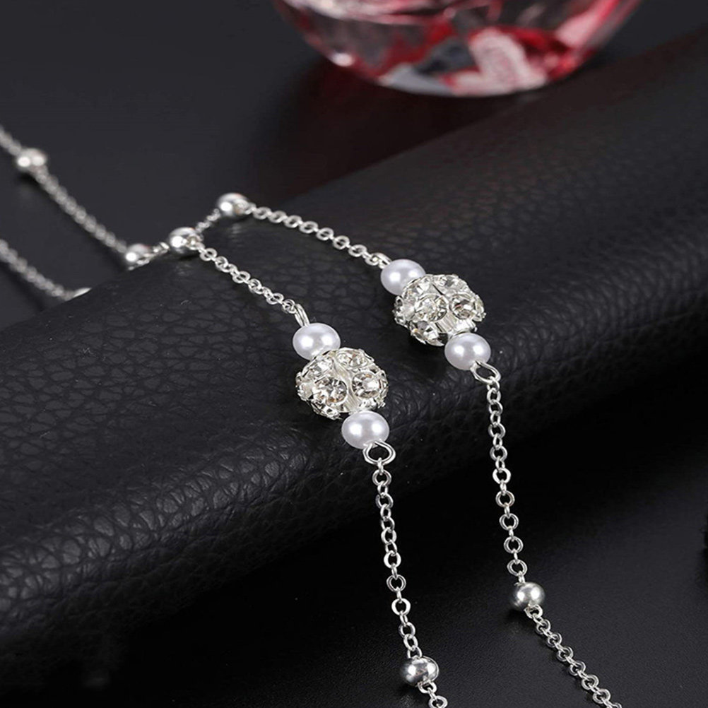 1Pcs Exquisite Pearl Embellish - Mask Chain Holder ulasan dan harga